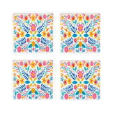 Homla Melte Coaster Set of 4 With Vivid Folklore Print